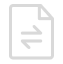 Conversion icon - document with two arrows left and right