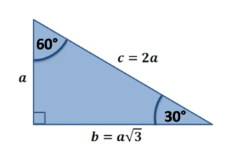 30 60 90 triangle formula - example